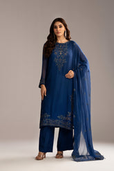 3 Piece Chiffon Embroidered Suit (FL0045)